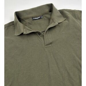 J. Lindeberg‎ Men's M Cotton Green Fitted Troy Short Sleeve Polo